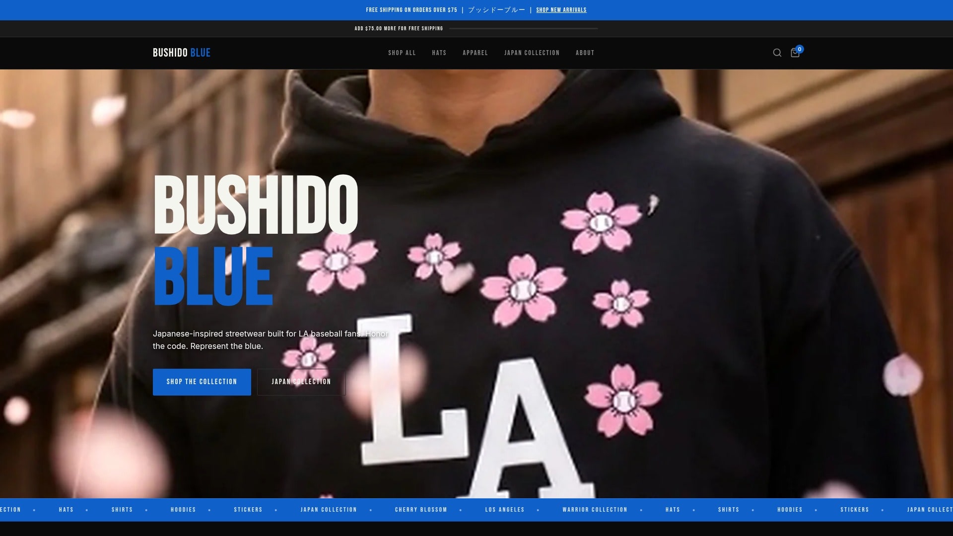 Bushido Blue, Japanese-inspired streetwear for LA baseball fans